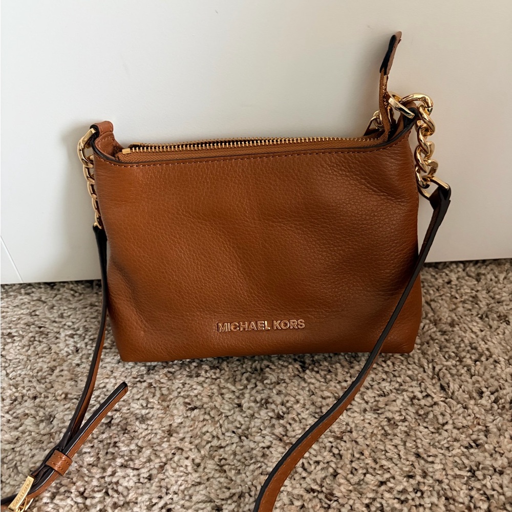 Michael Kors Tan Leather Crossbody Bag
